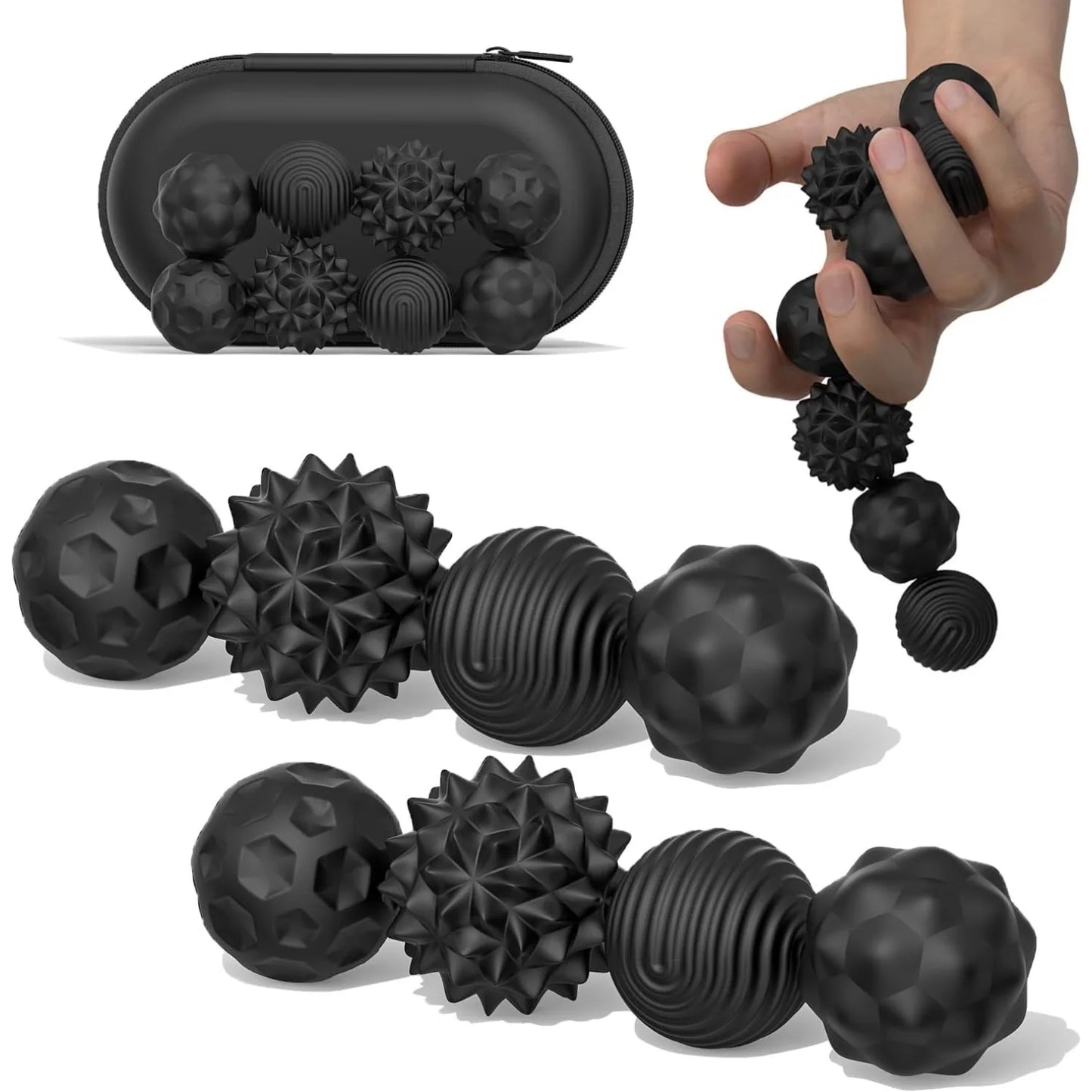 Kinect magnetic stress ball product flat lay overhead view