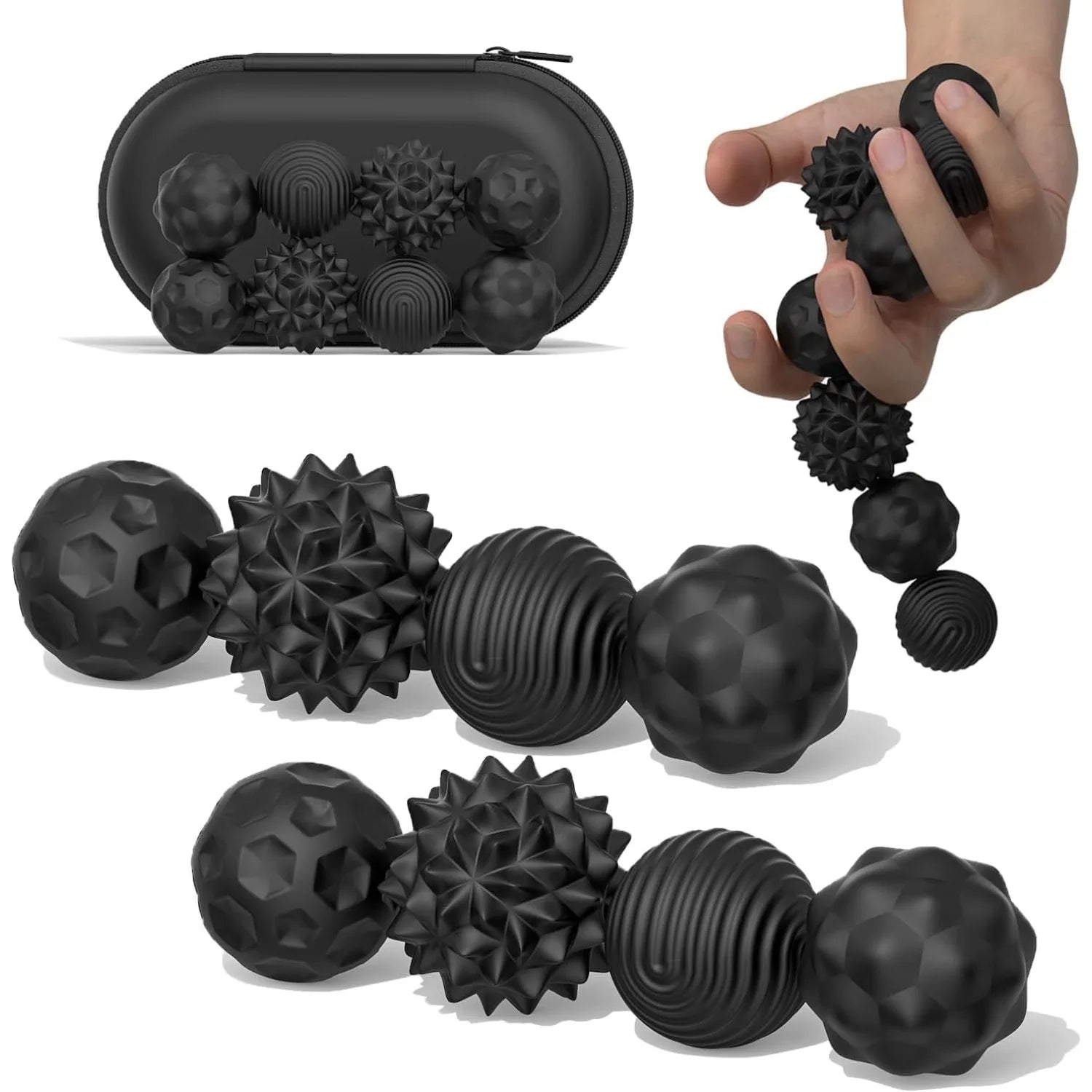 Kinect magnetic stress ball product flat lay overhead view