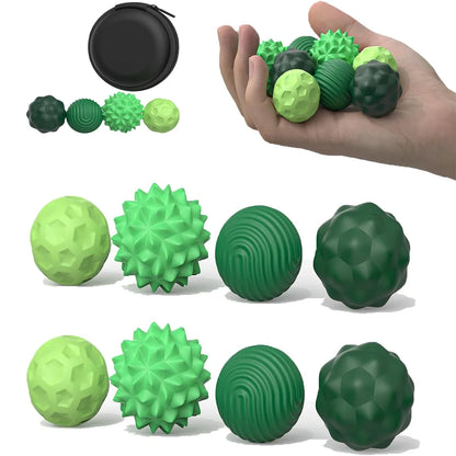 Kinect magnetic stress balls side by side showing ridged texture detail